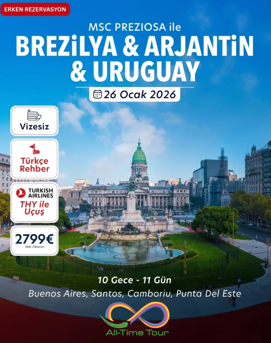 Brezilya & Arjantin & Uruguay (MSC Preziosa) | All-Time Tour 2026 cruise