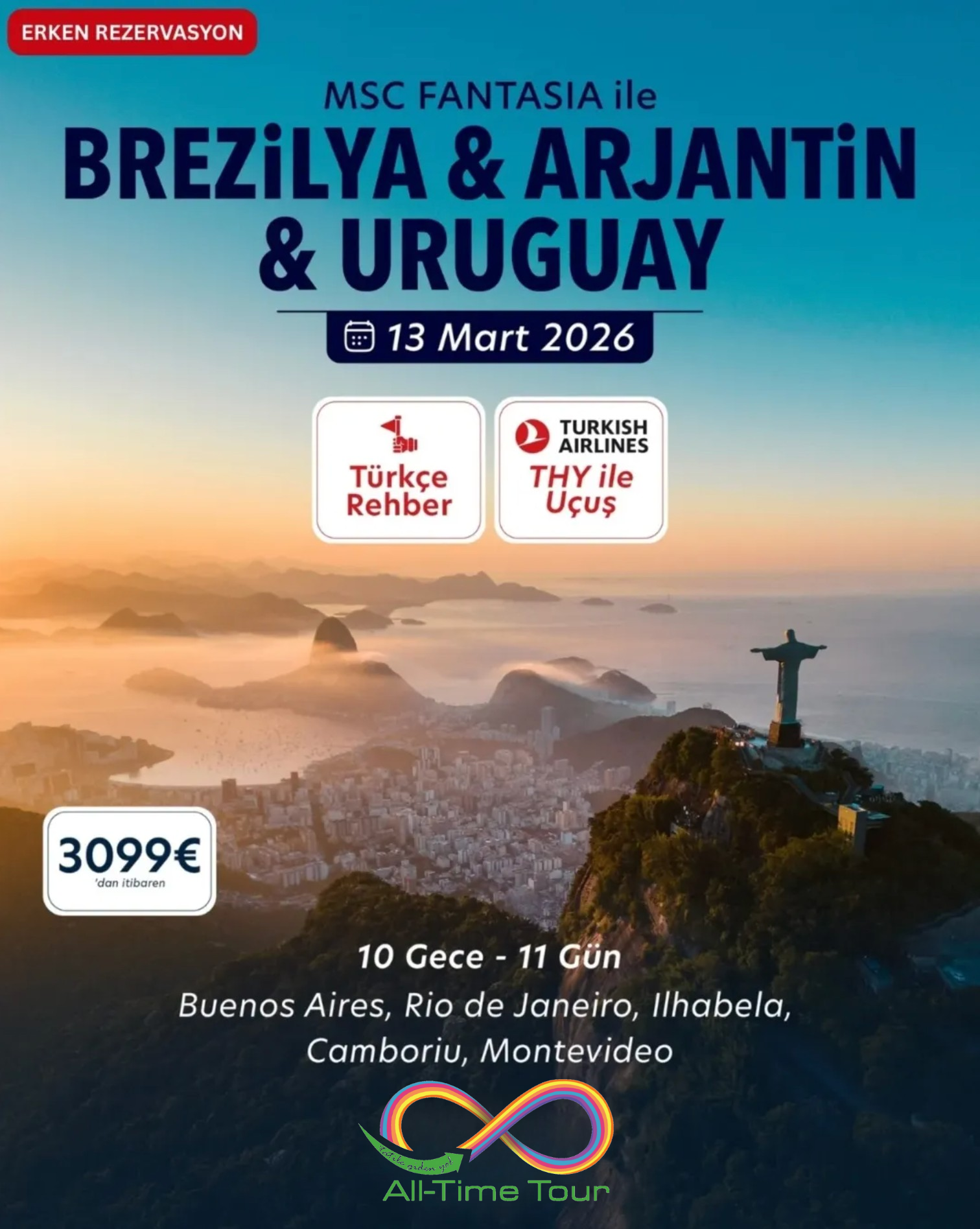 Brezilya & Arjantin & Uruguay (MSC Fantasia) | All-Time Tour 2026 cruise