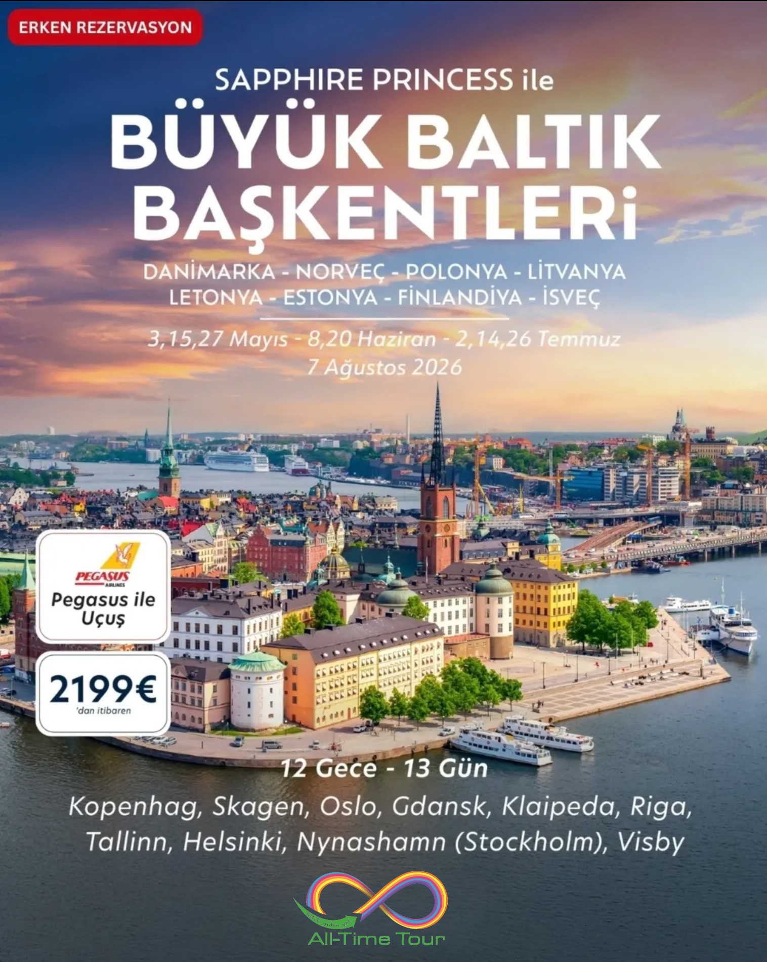 Büyük Baltık Başkentleri (Sapphire Princess) | All-Time Tour 2026 cruise