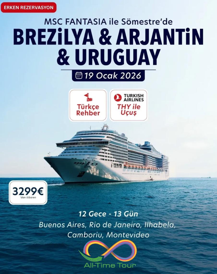 Brezilya & Arjantin & Uruguay (MSC Fantasia) | All-Time Tour 2026 cruise