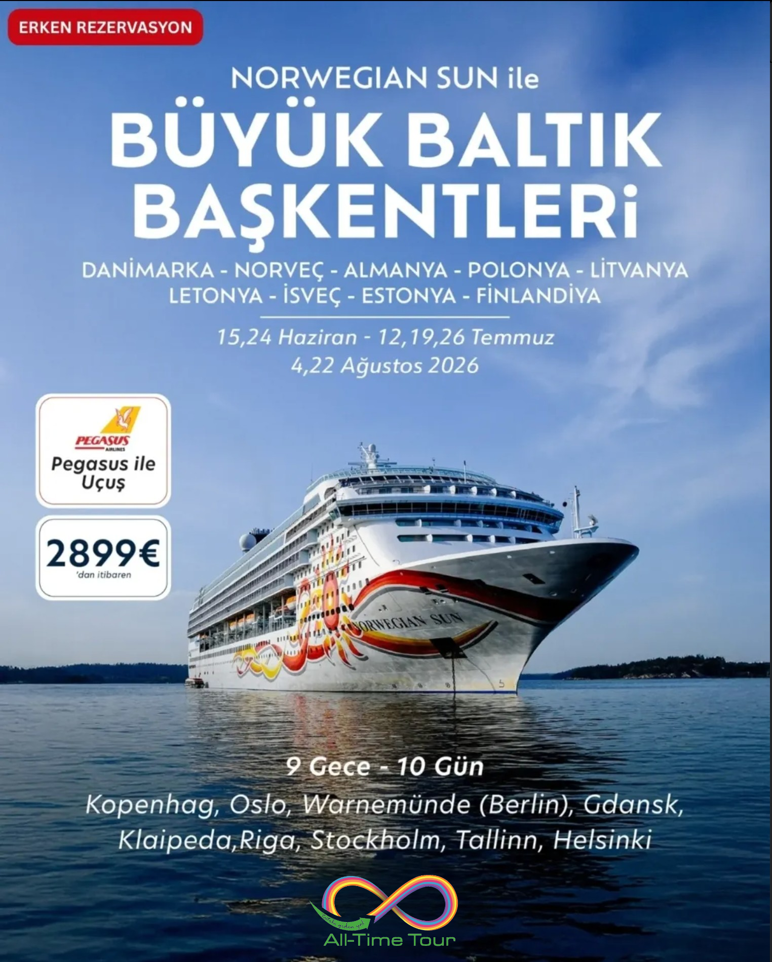 Büyük Baltık Başkentleri (Norwegian Sun) | All-Time Tour 2026 cruise